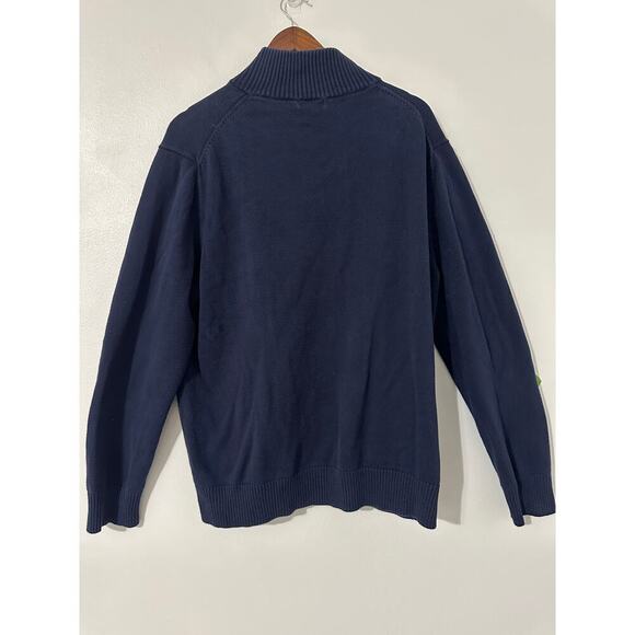 Merona Men's Half-Zip Blue Sweater - Picture 3 of 3